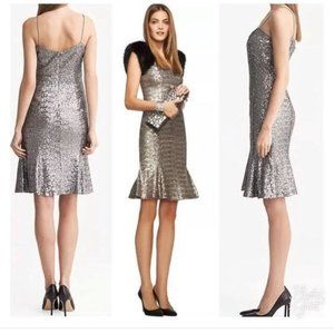 L'Wren Scott at Banana Republic Silver Midi Dress size 4